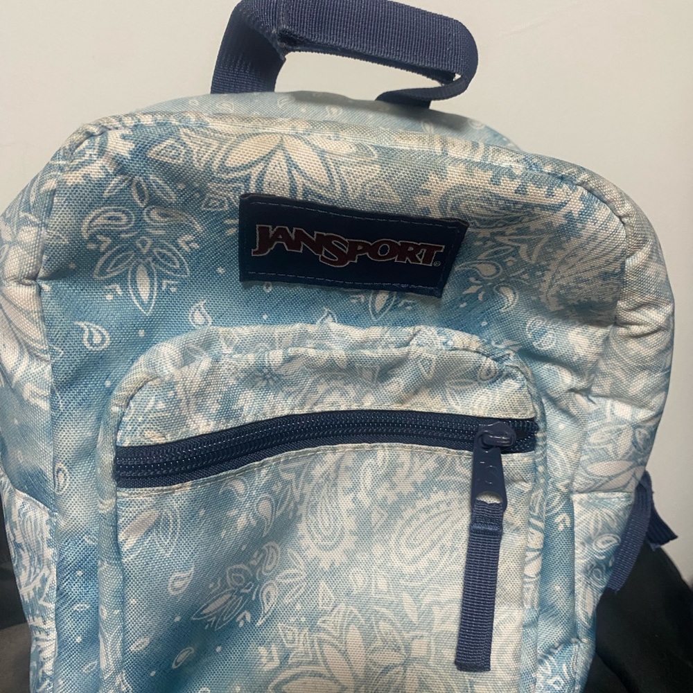 Jansport Light Blue Patterned Backpack - Picture 2 of 4